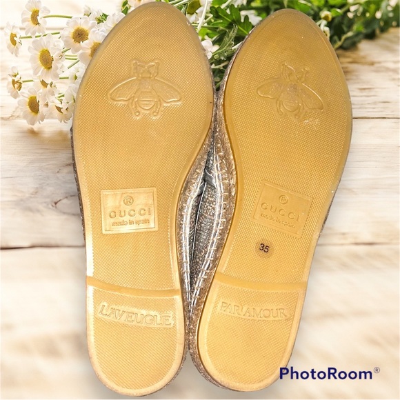 Gucci GG Signature Heritage Logo Canvas Espadrilles SZ 35 - Picture 13 of 16
